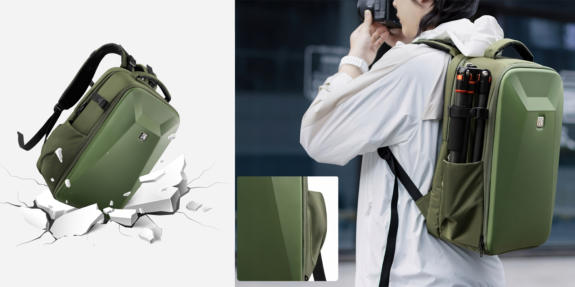 Plecak fotograficzny K&F Concept Nature Wander 22 l - zielony - Idealne rozwiązanie na każdą wyprawę